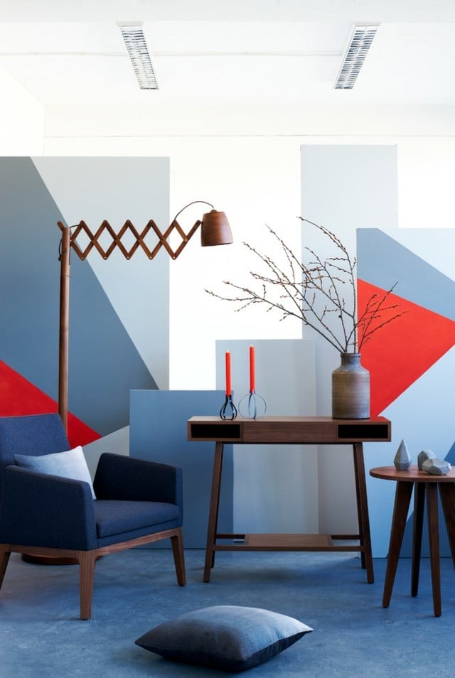 Wandgestaltung mit Farbe  35 Nuancen von Blau - Wohnzimmer Modern Wand Streichen