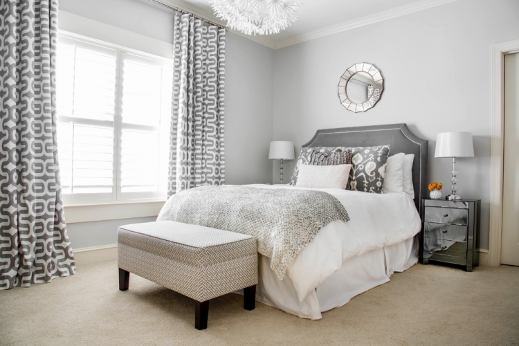 Wandfarbe Grau im Schlafzimmer – 77 Gestaltungsideen