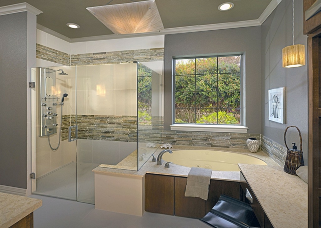 105 Badezimmer Design Ideen – Stein und Holz kombinieren