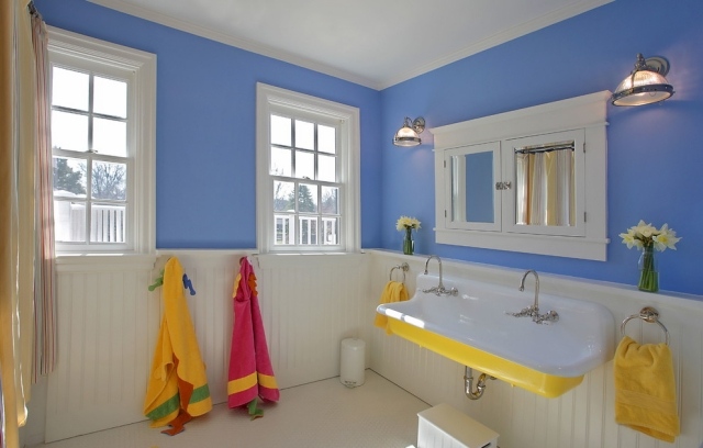 Badezimmer Blau Weiß Gefliest | Badezimmer Blog