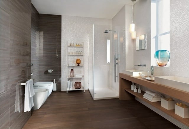 Moderne Badezimmer Fliesen – Badoase in neutralen Farben