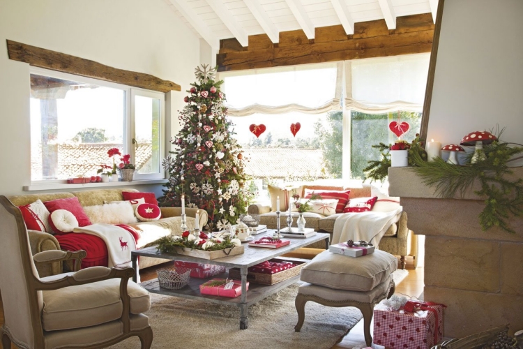 Wohnzimmer zu Weihnachten dekorieren - 35 Inspirationen