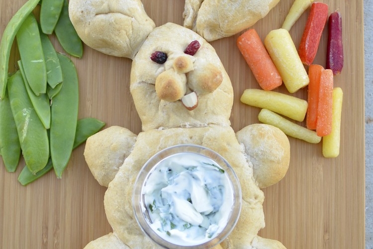 Osterhasen Backen Osterhase Brot Mit Gem Se Dip Rezept