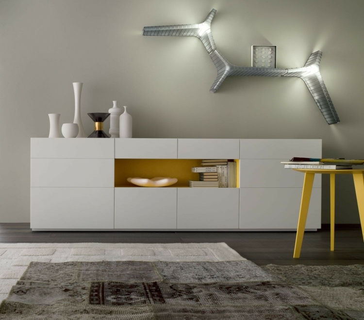 Sideboard in Weiß mit Hochglanz – Fronten ist Klassiker