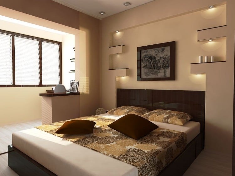 30 kleine Schlafzimmer die modern und kreativ gestaltet sind - Wohnzimmer Fernseher Verstecken