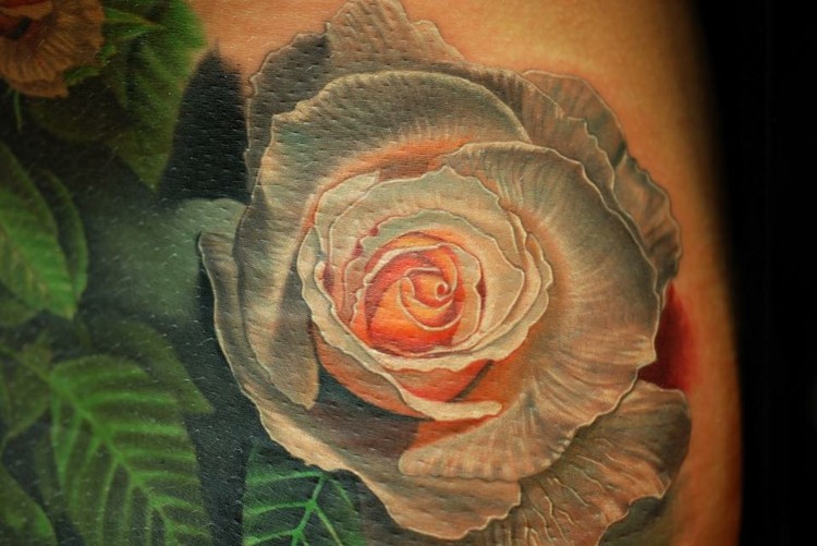 30 Blumen Tattoo Motive im trendigen Wasserfarben-Look