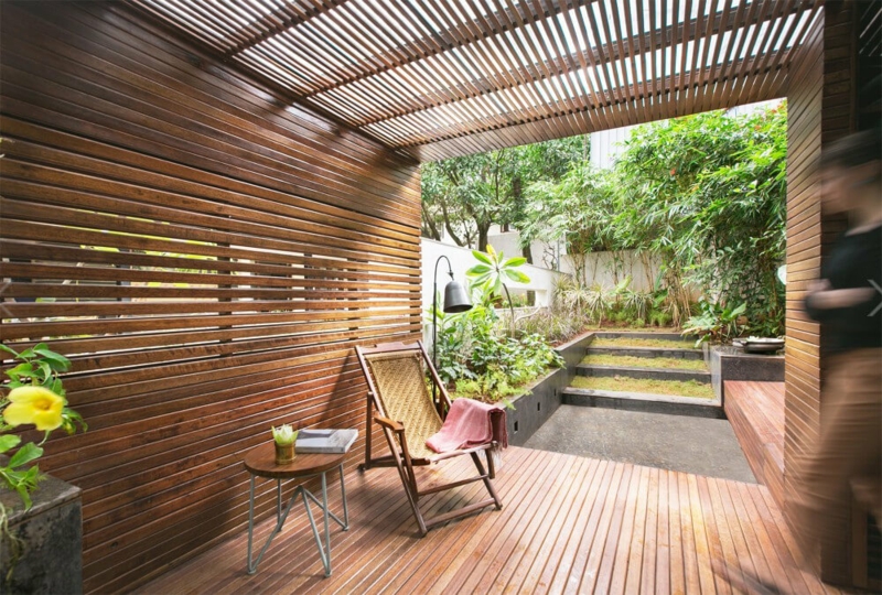 Garten Pavillon in Indien als Rückzugsort mit tropischem Flair