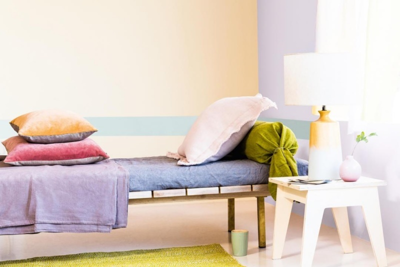 Farbe in der Wohnung  25 Ideen mit warmen Wandfarben - Wohnzimmer Streichen Landhausstil