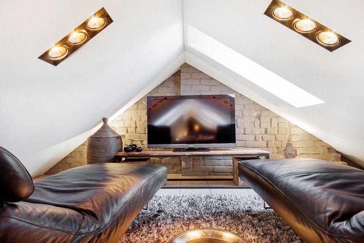 55 Dachschrge Ideen  Mbel geschickt im Raum platzieren - Wohnzimmer Fernseher Platzieren