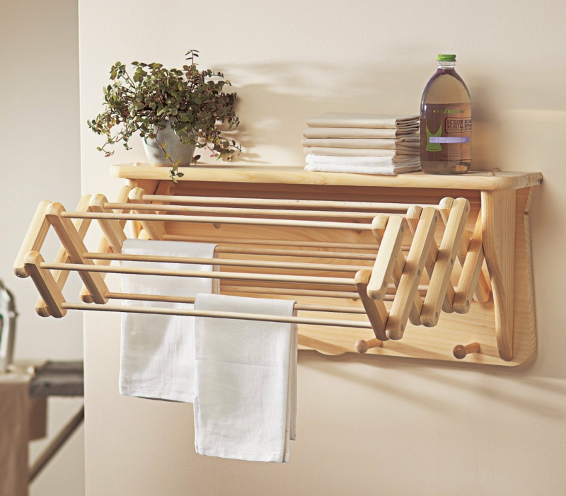 Handtuchhalter aus Holz - 40 DIY Ideen & Designer Modelle