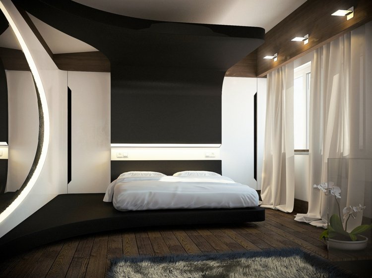 Schlafzimmer Vorhang Design - Raumgestaltung in 50 Ideen