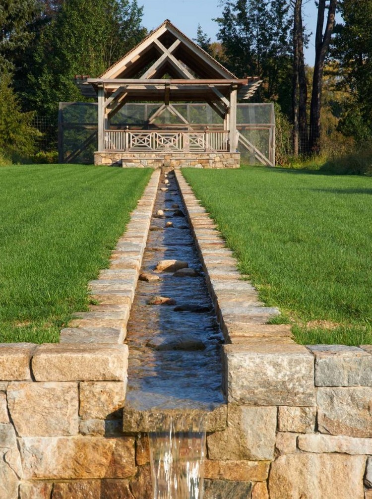 Wasser im Garten 20 Ideen für Gartengestaltung mit Bachlauf