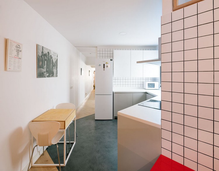 Fugenmörtel Farben grau-übergang-diele-küche-essbereich
