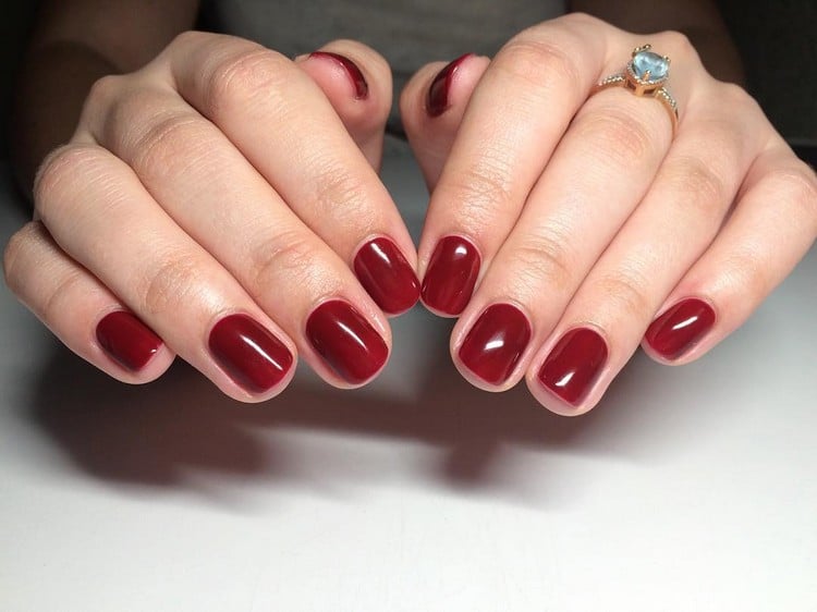 8. "Rustic Red" Shellac Gel Nail Color for Autumn - wide 3