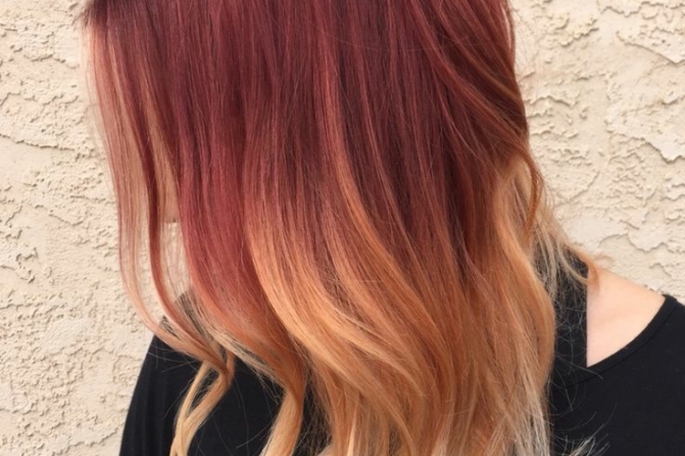 Ombre Haare färben Ideen für Ombre Blond Brünett und bunte Farben