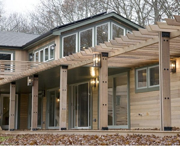 Öko-Haus - moderne Architektur - Holzfassade