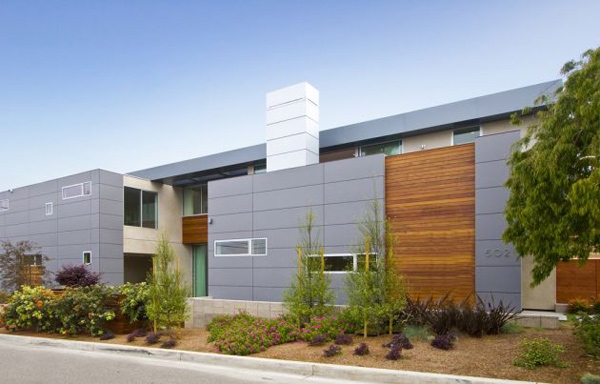 innovative nachhaltige minimalistische Archtiektur- Fassade