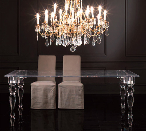 Acryl Esstisch Design -kristall-kronleuchter-transparent-kristall-gold-luxus