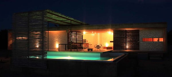Beachbungalow in Mexico - abends