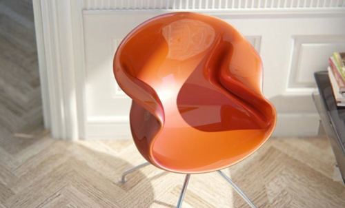 Ergonomisches Design - Eidos Stuhl von Nuvist - orange