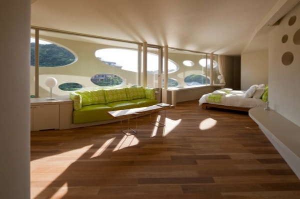modernes innovatives  Hausdesign-grüner Sofa