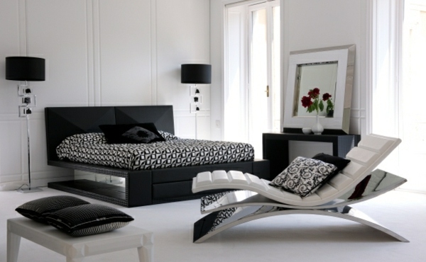 Gästeschlafzimmer Design in schwarz-weiß