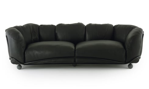 Große kuschelige Sofas - Corbeille von Edra - schwarz