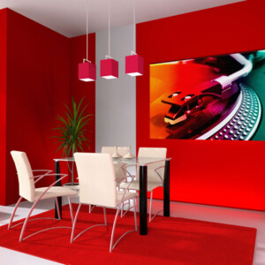 moderne Inneneinrichtung - rote Wand