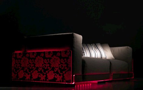 LED beleuchtetes Sofa von Colico - rot