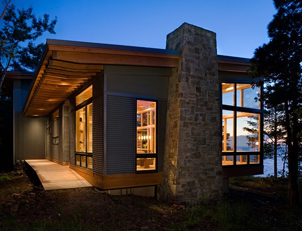 eine moderne Architekturidee - Landhaus am See - Fassade