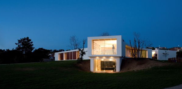 Y-förmiges Landhaus - moderne Fassade