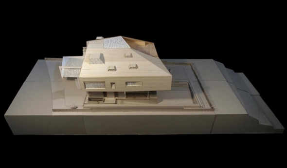 Modell von oben vom Stereoscopic Haus von Pencil