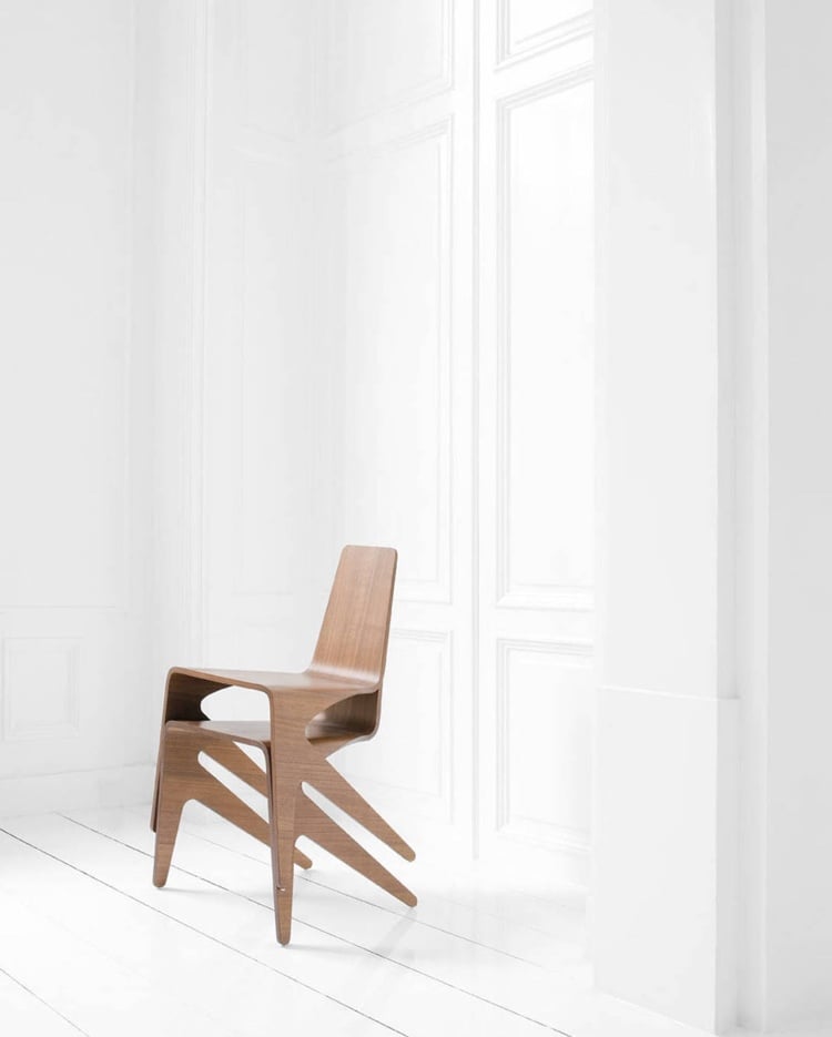 Designer Stuhl -sperrholz-holzoptik-modern-minimalistisch-stapelbar