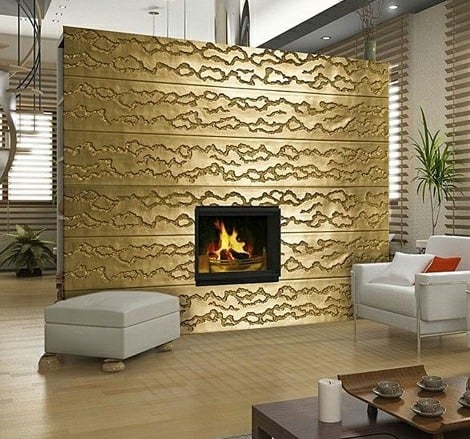 extravagante goldene Wand