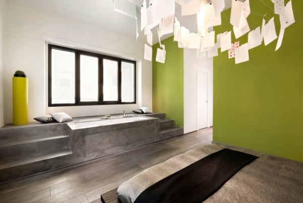 Schlafzimmer Design in grün