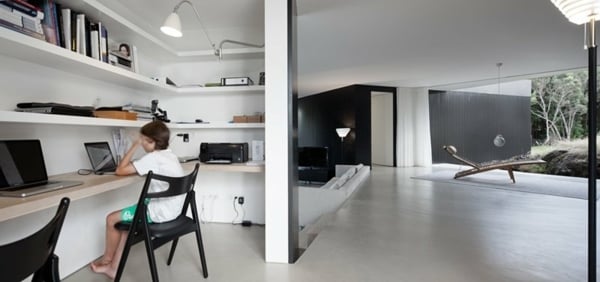 Home Office - minimalistisches Haus Design