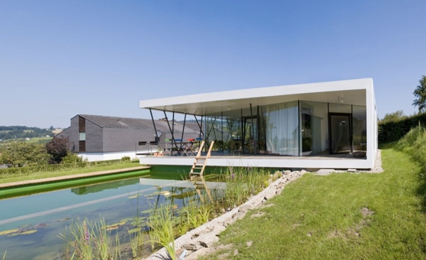 moderne minimalistische Architektur - spanneder Garten