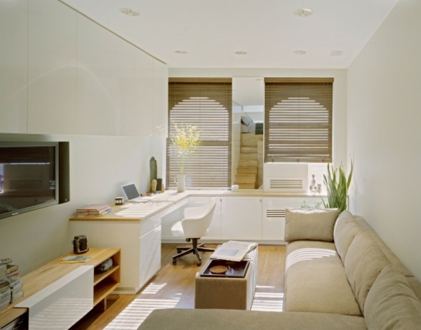 kleine Wohnung mit modernen Möbeln