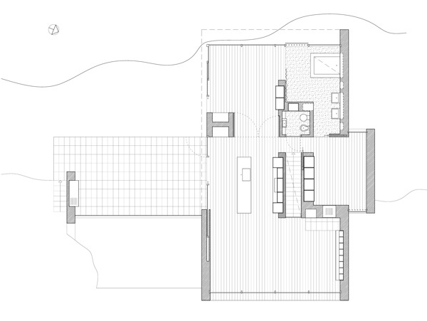 moderne minimalistische Villa - Bauplan