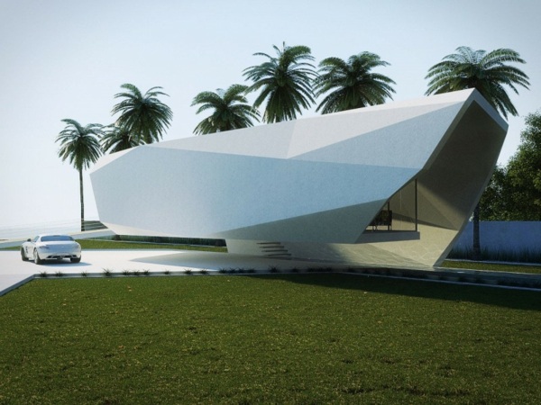 interessante Bauform - ein minimalistisches Strandhaus