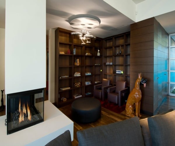 modernes minimalistisches Innendesign -Wohnzimmer