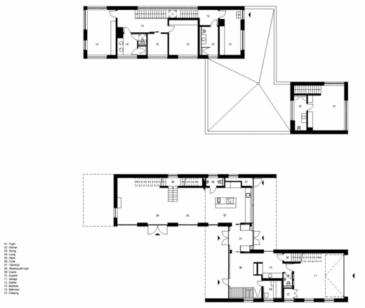 minimalistisches Haus - Bauplan