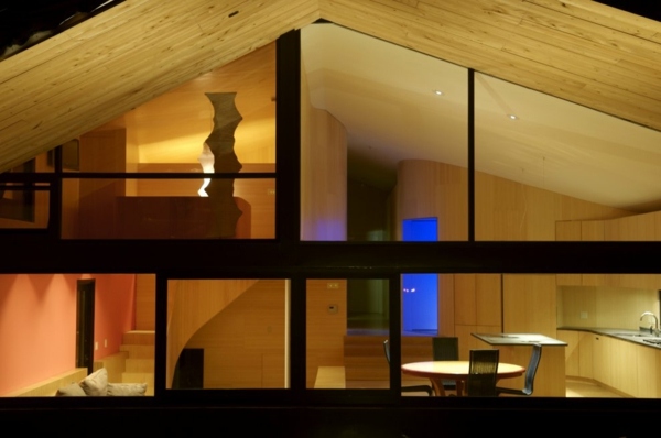 Modernes minimalistishes Außendesign -Glasfassade