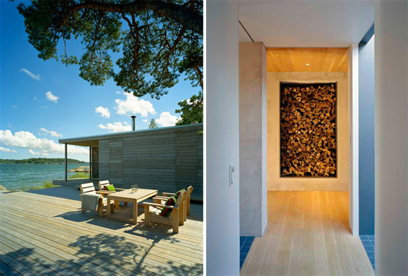 stilvolles Haus  Holzterrasse