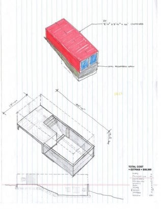 Container-Architektur -plan von Art Studio