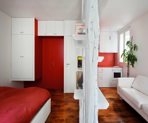 moderne Inneneinrichtung in kleiner Wohnung