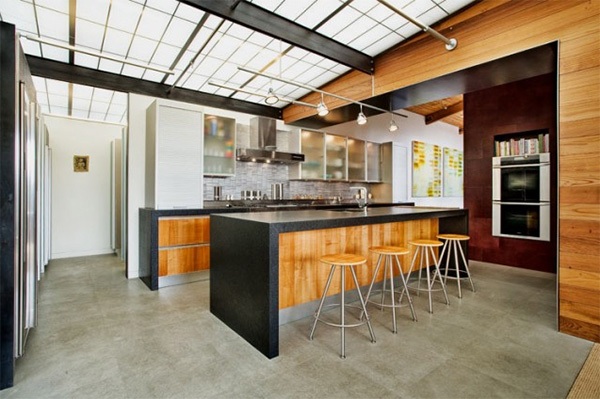 Moderne Holzarchitektur in San Francisco -küche