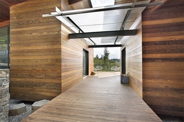 Moderne Holzarchitektur in San Francisco -terrasse