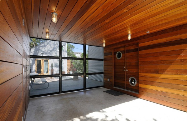 modernes Haus - Holzwand