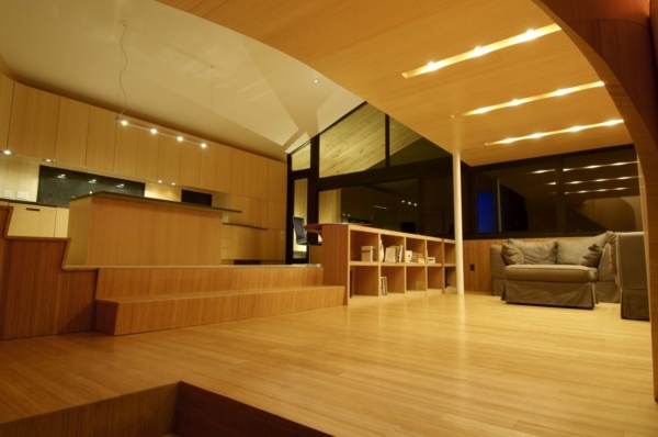 Holzverkleidung - moderne minimalistische Architektur